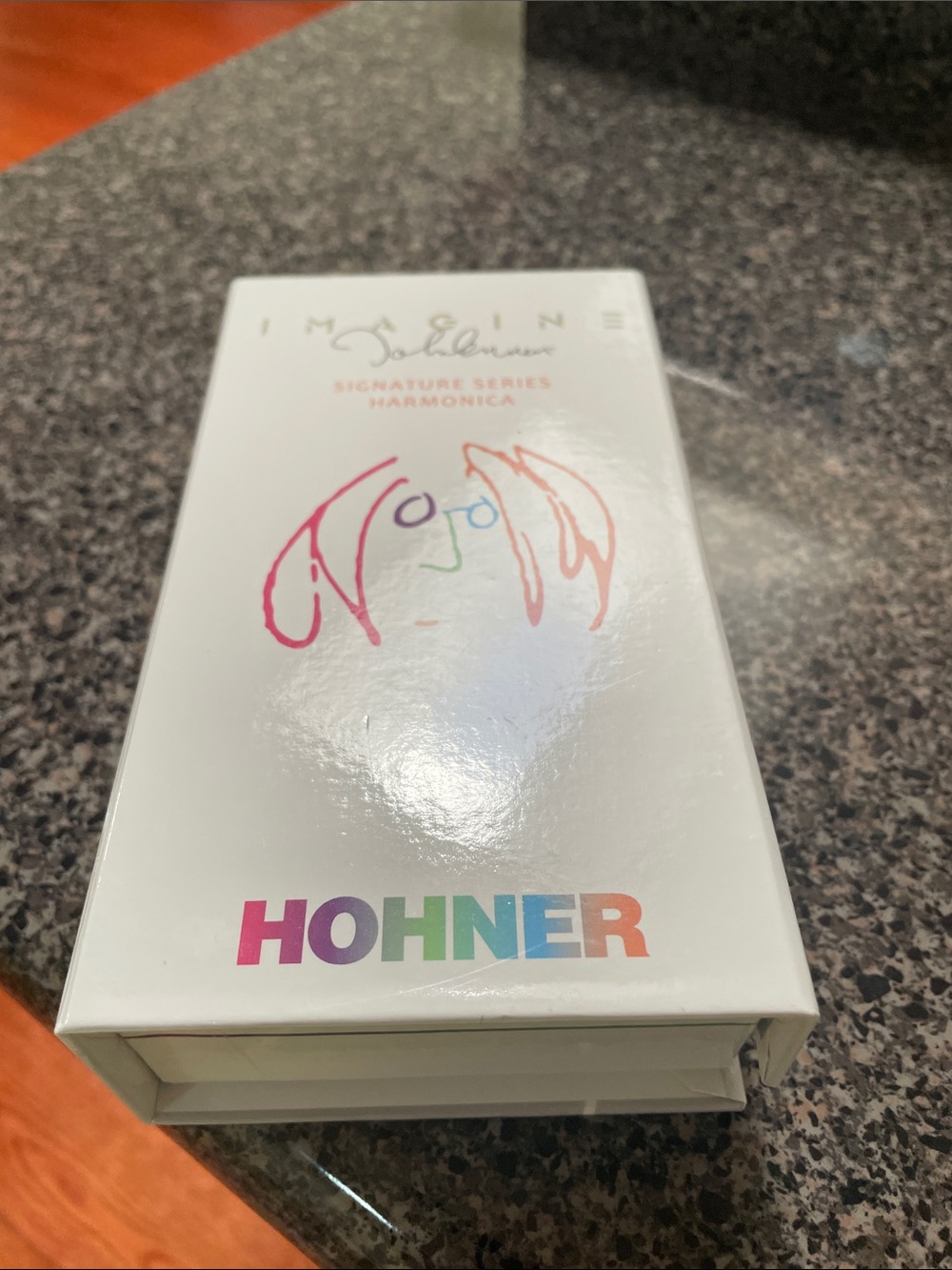 Hohner Signature Series Harmonica - White with Multicolor Logo